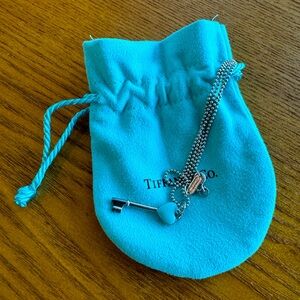 Tiffany blue heart key pendant